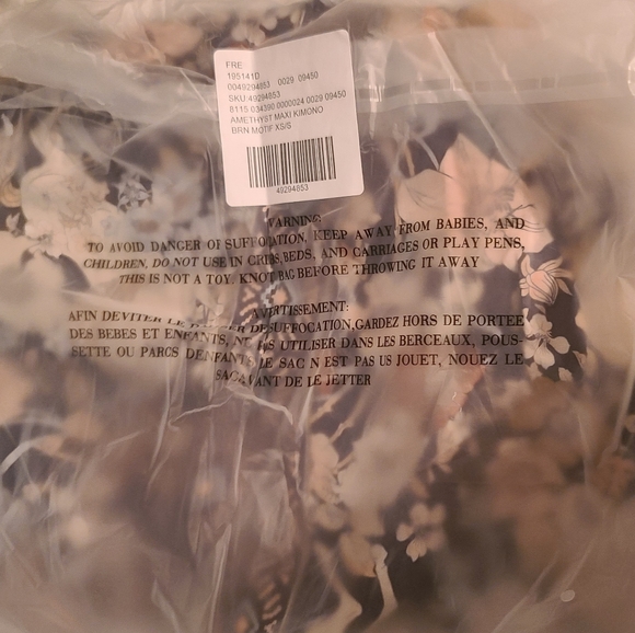 Amethyst Kimono FP x Spell Amethyst Nightfall Kimono Duster S/M robe maxi NWT - Picture 14 of 16